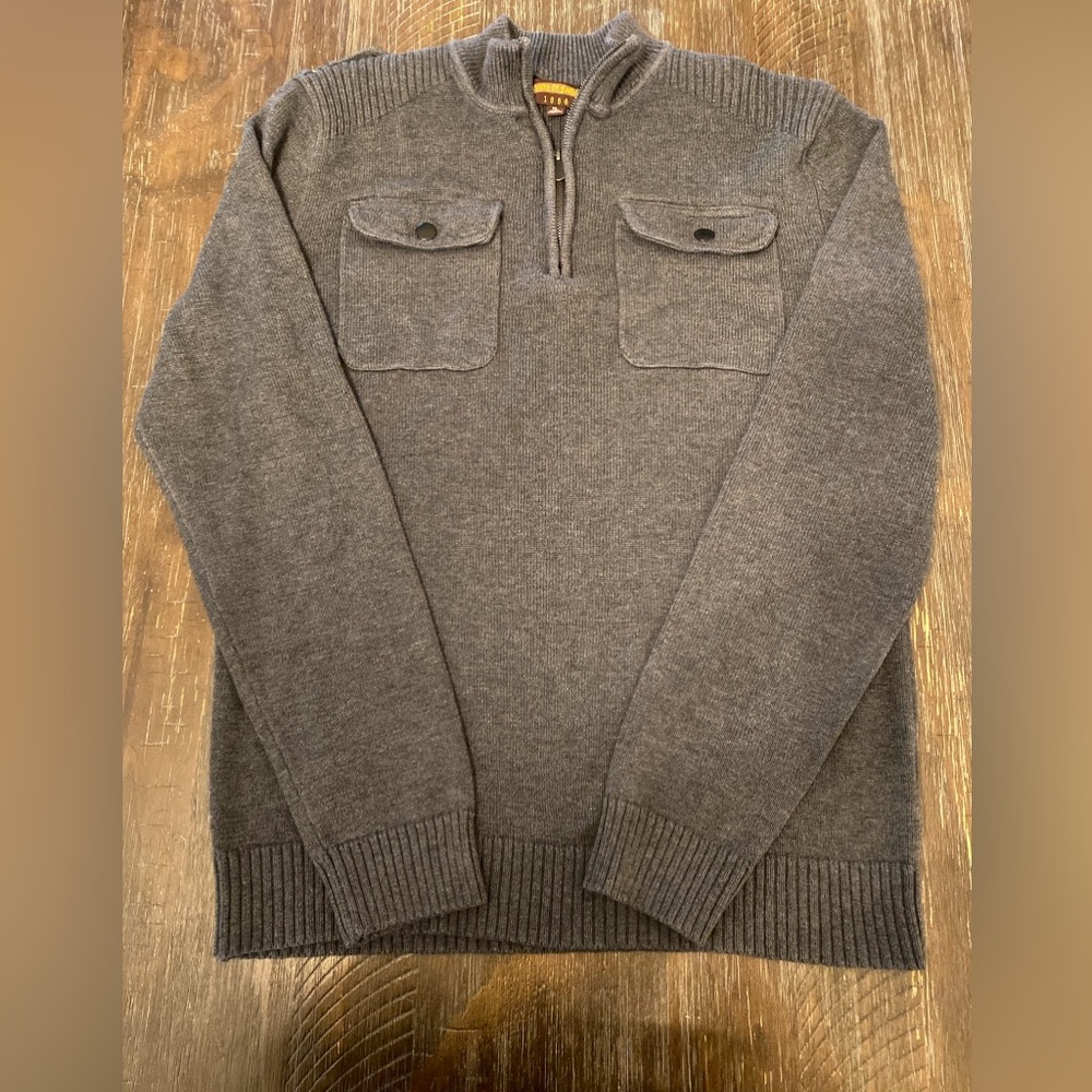 Ministry Of Fashion 1886 Men's XL 1/4-Zip Dark Grey Sweater